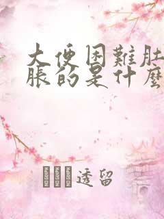 大便困难肚子胀胀的是什么原因