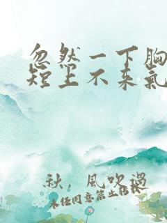 忽然一下胸闷气短上不来气