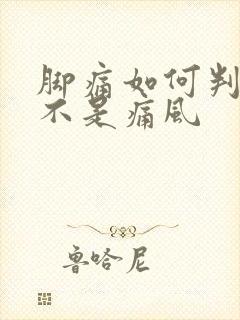 脚痛如何判断是不是痛风