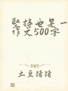 坚持也是一种美作文500字