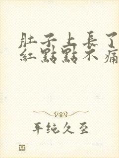 肚子上长了一片红点点不痛不痒