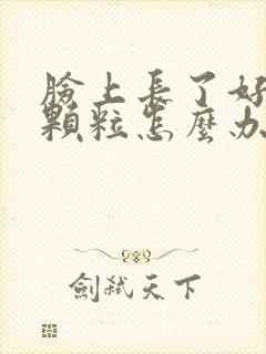 脸上长了好多小颗粒怎么办