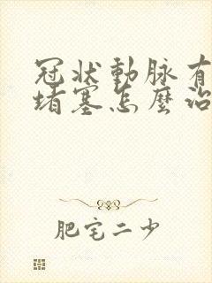 冠状动脉有斑块堵塞怎么治