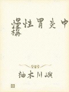 慢性胃炎中医名称