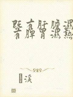 既有肝胆湿热又有脾胃湿热吃什么中成药