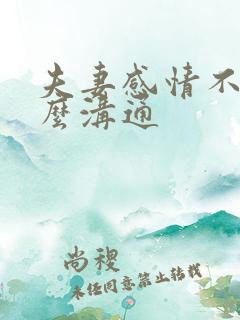 夫妻感情不和怎么沟通