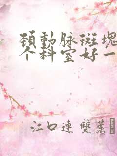 颈动脉斑块看哪个科室好一点