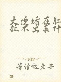 大便堵在肛门口拉不出来什么原因