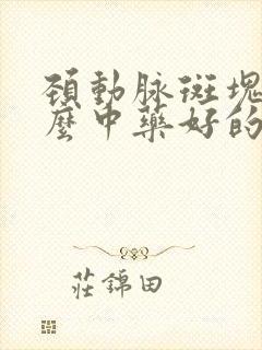 颈动脉斑块用什么中药好的快