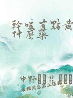 干咳有点黄痰吃什么药