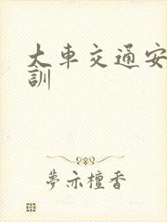 大车交通安全培训