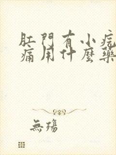 肛门有小疙瘩疼痛用什么药