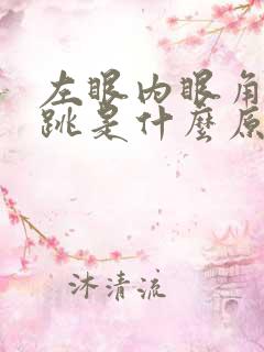 左眼内眼角一直跳是什么原因