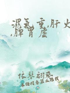 湿气重,肝火旺,脾胃虚