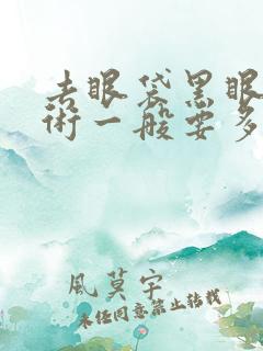 去眼袋黑眼圈手术一般要多少钱