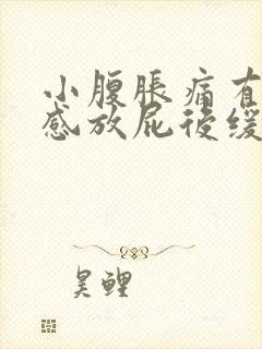 小腹胀痛有下坠感放屁后缓解