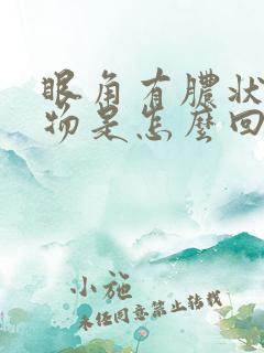 眼角有脓状分泌物是怎么回事