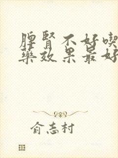 脾肾不好吃什么药效果最好