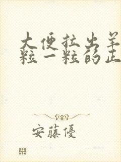 大便拉出羊粪一粒一粒的正常吗