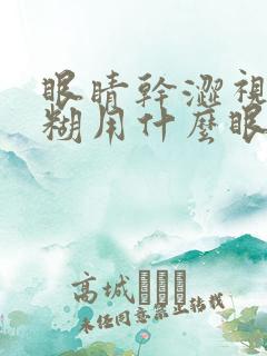 眼睛干涩视力模糊用什么眼药水