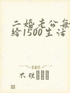 二婚老公每个月给1500生活费