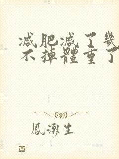 减肥减了几斤就不掉体重了