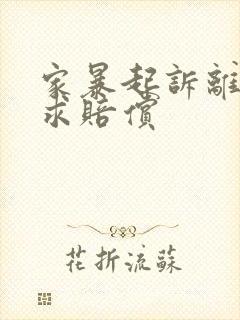 家暴起诉离婚要求赔偿