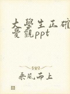 大学生正确的恋爱观ppt