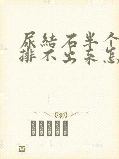 尿结石半个月也排不出来怎么办