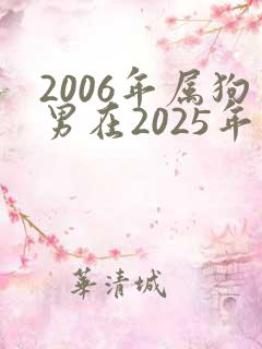 2006年属狗男在2025年高考运势