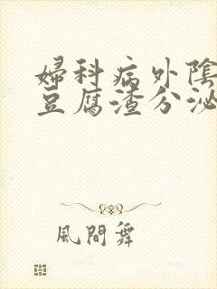 妇科病外阴痒有豆腐渣分泌物