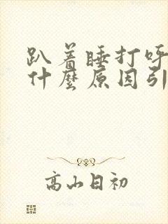 趴着睡打呼噜是什么原因引起的