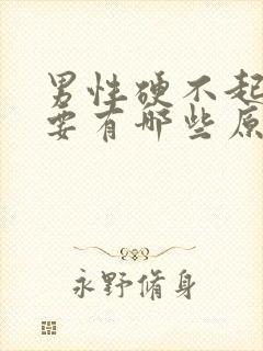 男性硬不起来主要有哪些原因