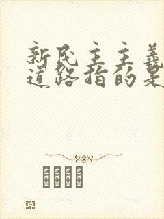 新民主主义革命道路指的是什么