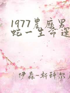 1977农历男蛇一生命运如何