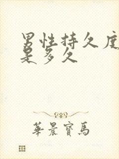 男性持久度一般是多久