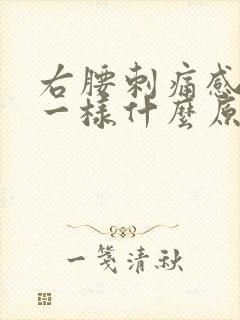 右腰刺痛感针扎一样什么原因