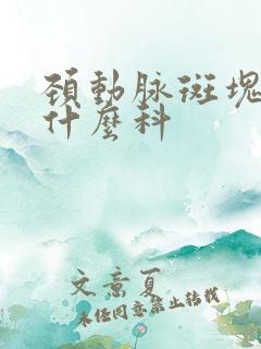 颈动脉斑块 看什么科