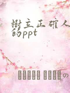 树立正确人生观的ppt