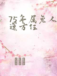 75年属兔人财运方位