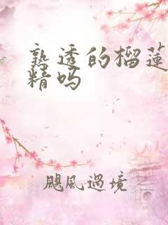 熟透的榴莲含酒精吗