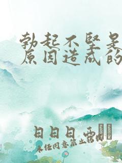 勃起不坚是什么原因造成的