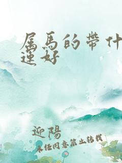 属马的带什么财运好