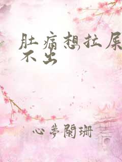 肚痛想拉屎又拉不出