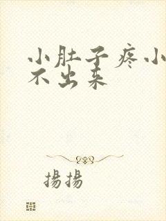 小肚子疼小便尿不出来