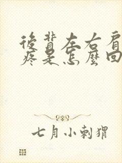 后背左右肩胛骨疼是怎么回事