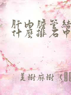 肝内胆管结石用什么排石中药比较好