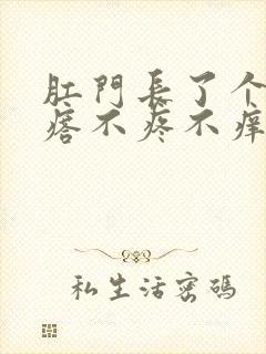 肛门长了个硬疙瘩不疼不痒