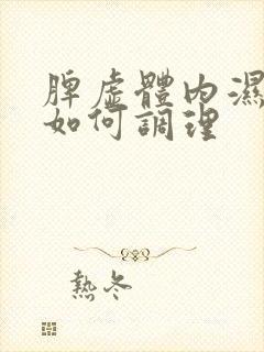 脾虚体内湿气重如何调理