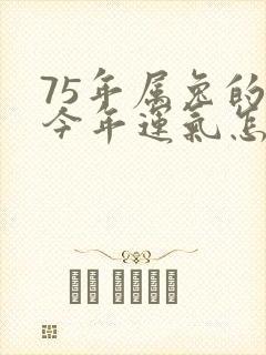 75年属兔的人今年运气怎么样